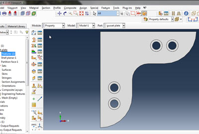 آموزش تحلیل نیرو وارد برصفحه اتصال سوراخ دار در آباکوس abaqus
